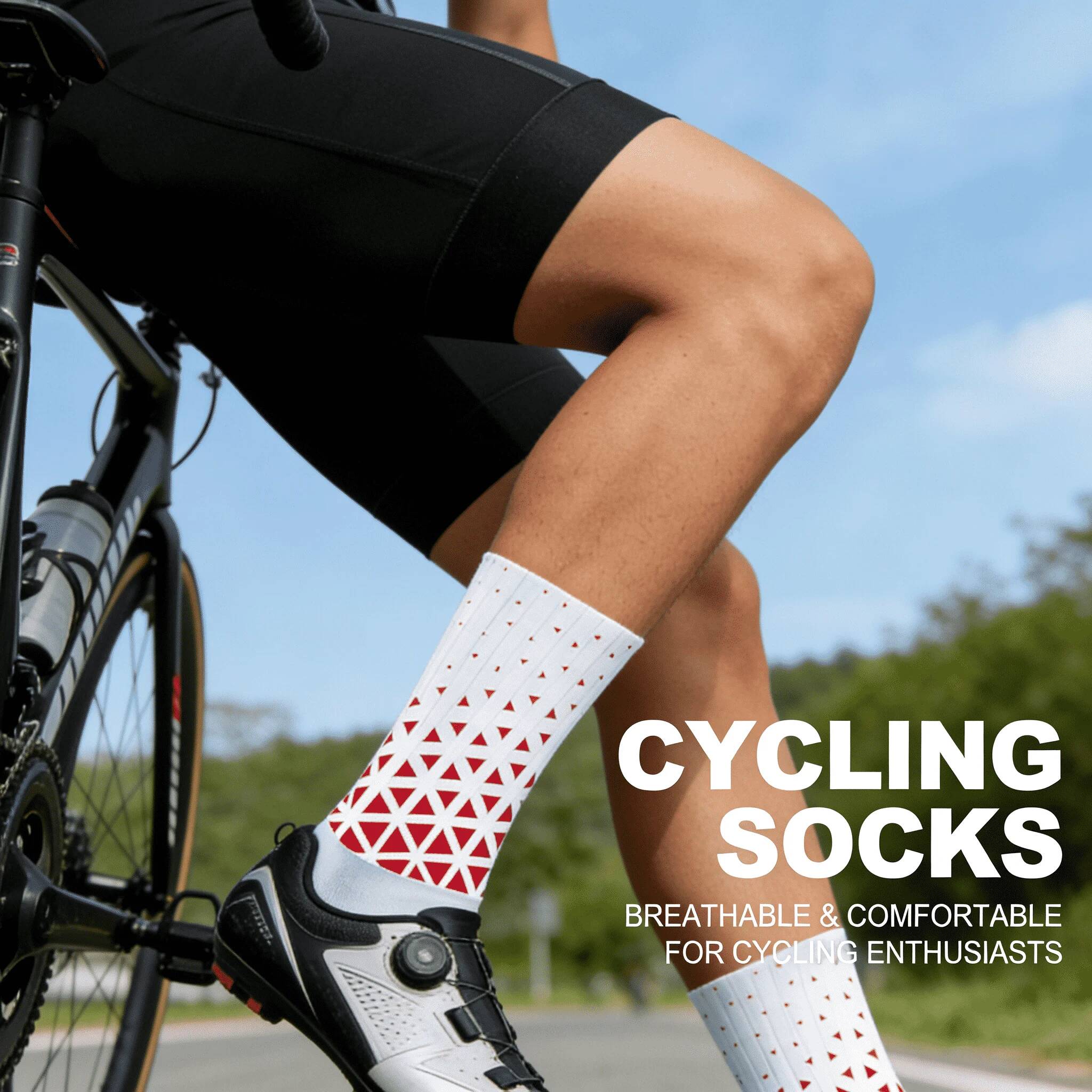 Cycling High Gear - 2026年プロ仕様滑り止めサイクリングソックス 吸汗性・滑り止め加工 快適で柔らかい 新しいサイクリングギア サイクリスト向け