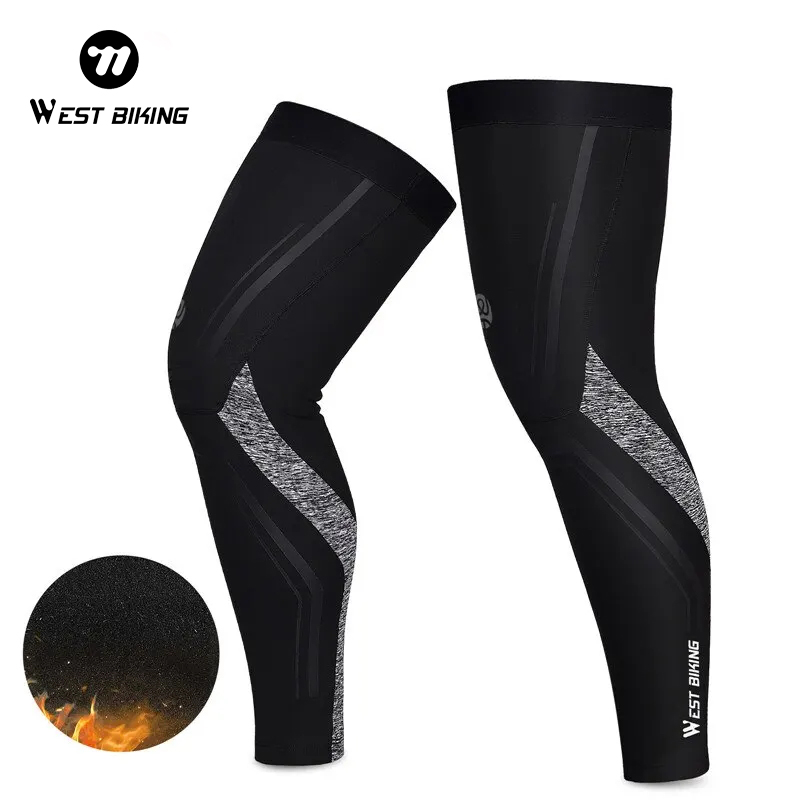 Cycling Gear Lycra - フィットネススポーツギア秋冬プラスベルベットレッグウォーマーmtbロード自転車サーマルレギンスウエストバイク暖かい脚袖ランニング