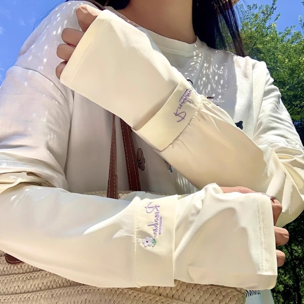 花柄刺繍入りロングアイスシルクスリーブアームプロテクター、伸 - Cycling Glove のレビューと価格