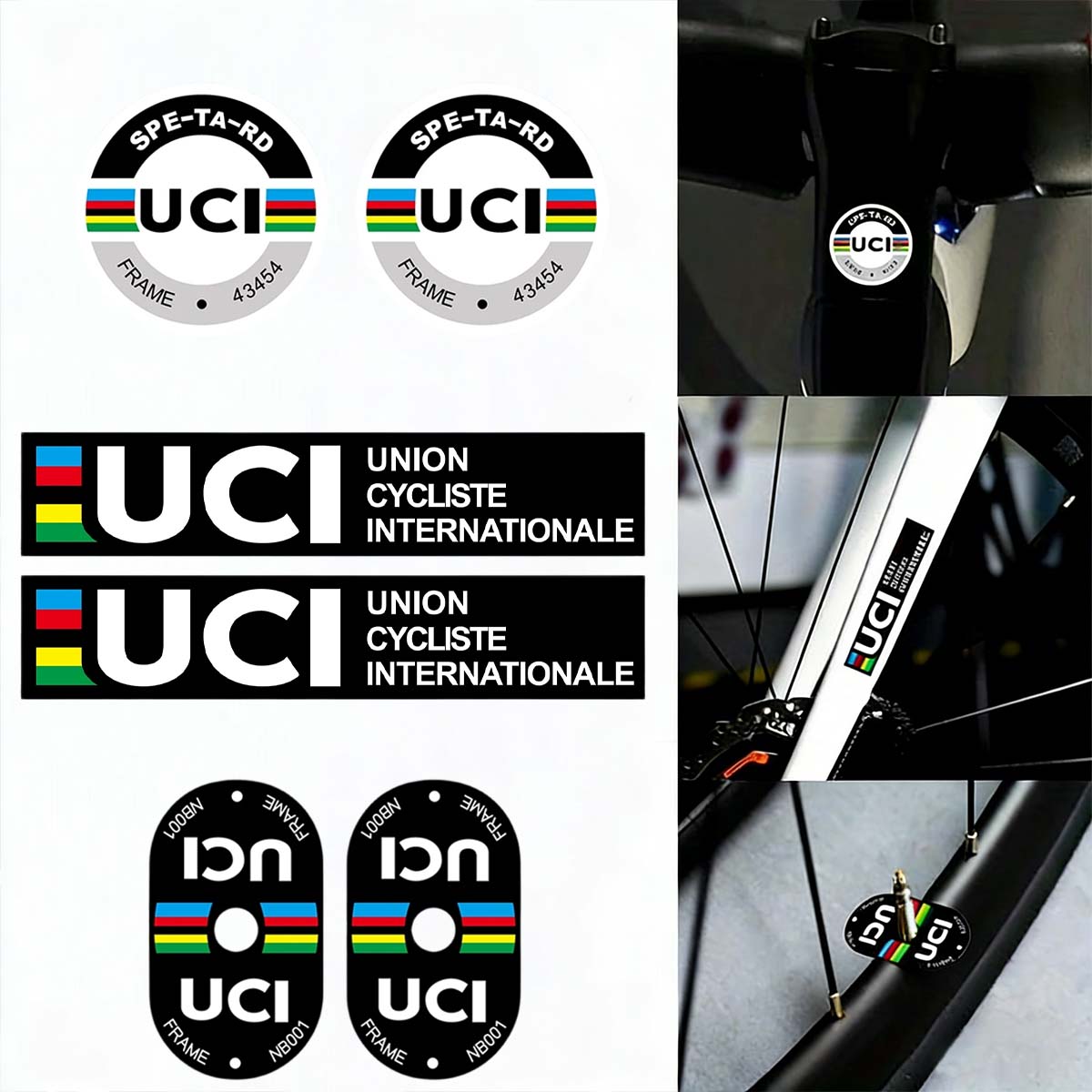 UCI サイクリングフレームステッカー耐久性のあるビニール自 - Aero Cycling Helmet のレビューと価格