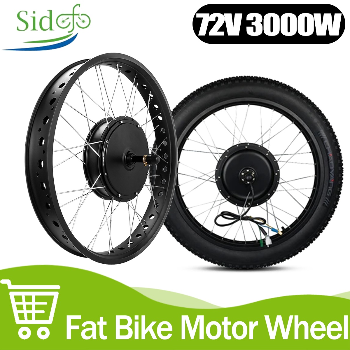 72V 3000Wブラシレスギアレスハブモーター 電動ファッ - Cyclo Gear のレビューと価格